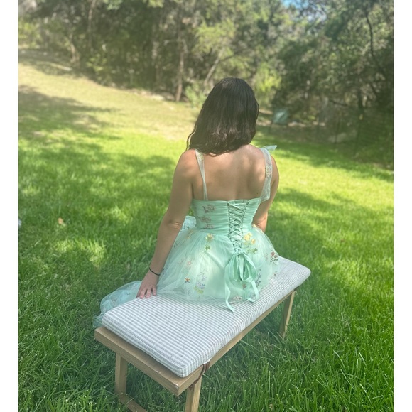 Women’s Mint long tulle floral dress - Picture 5 of 8